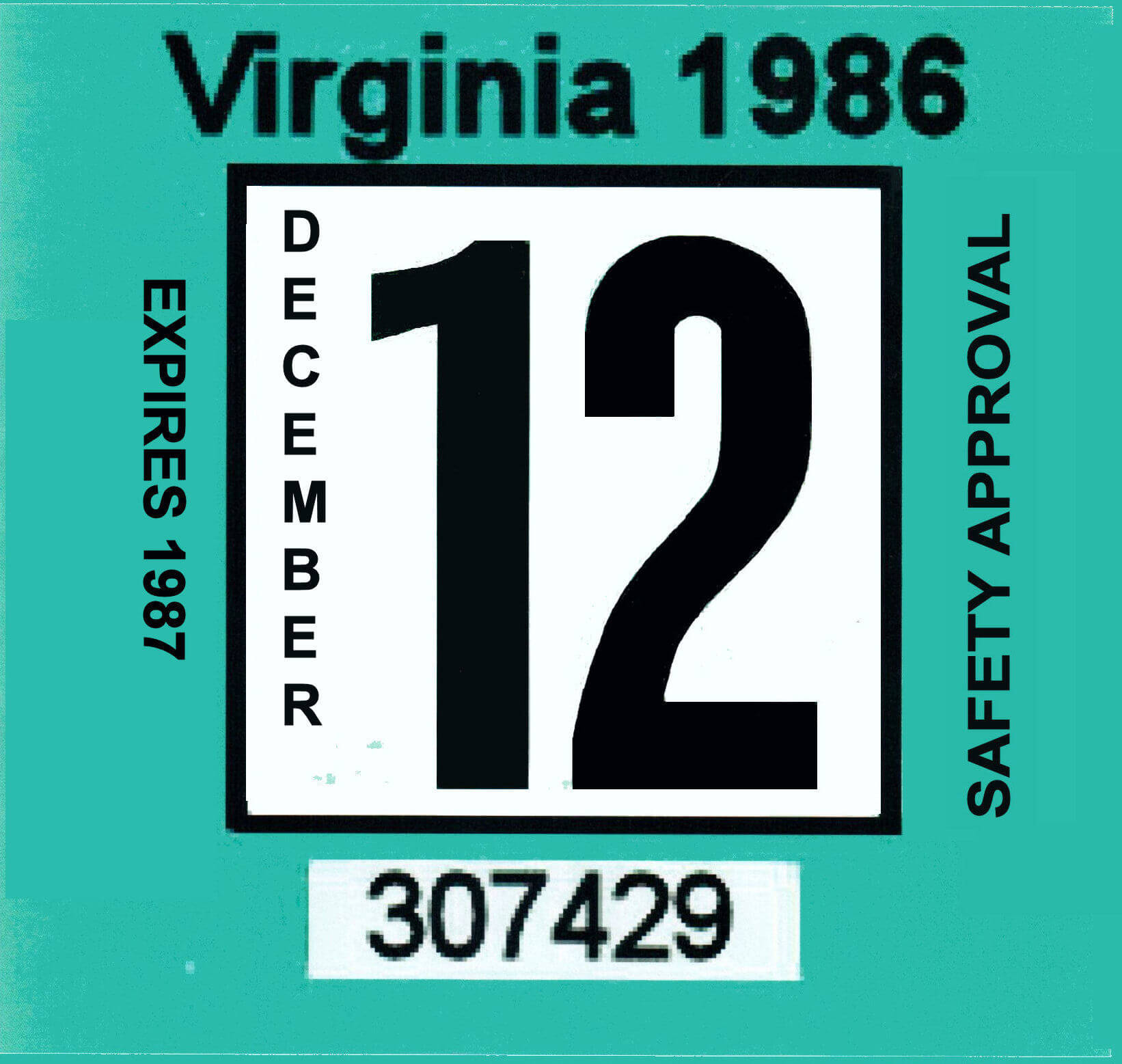 (image for) 1986 Virginia inspection